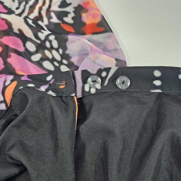 Anthropologie Hutch Sheer Wrap Midi Skirt Butterfly Swirls Print Size XL NWT - Picture 8 of 10